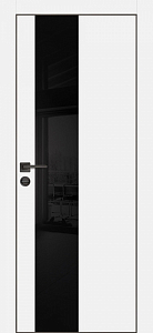 Товар Межкомнатная дверь ПХ- 6 черная кромка с 4-х ст. Белый матовый